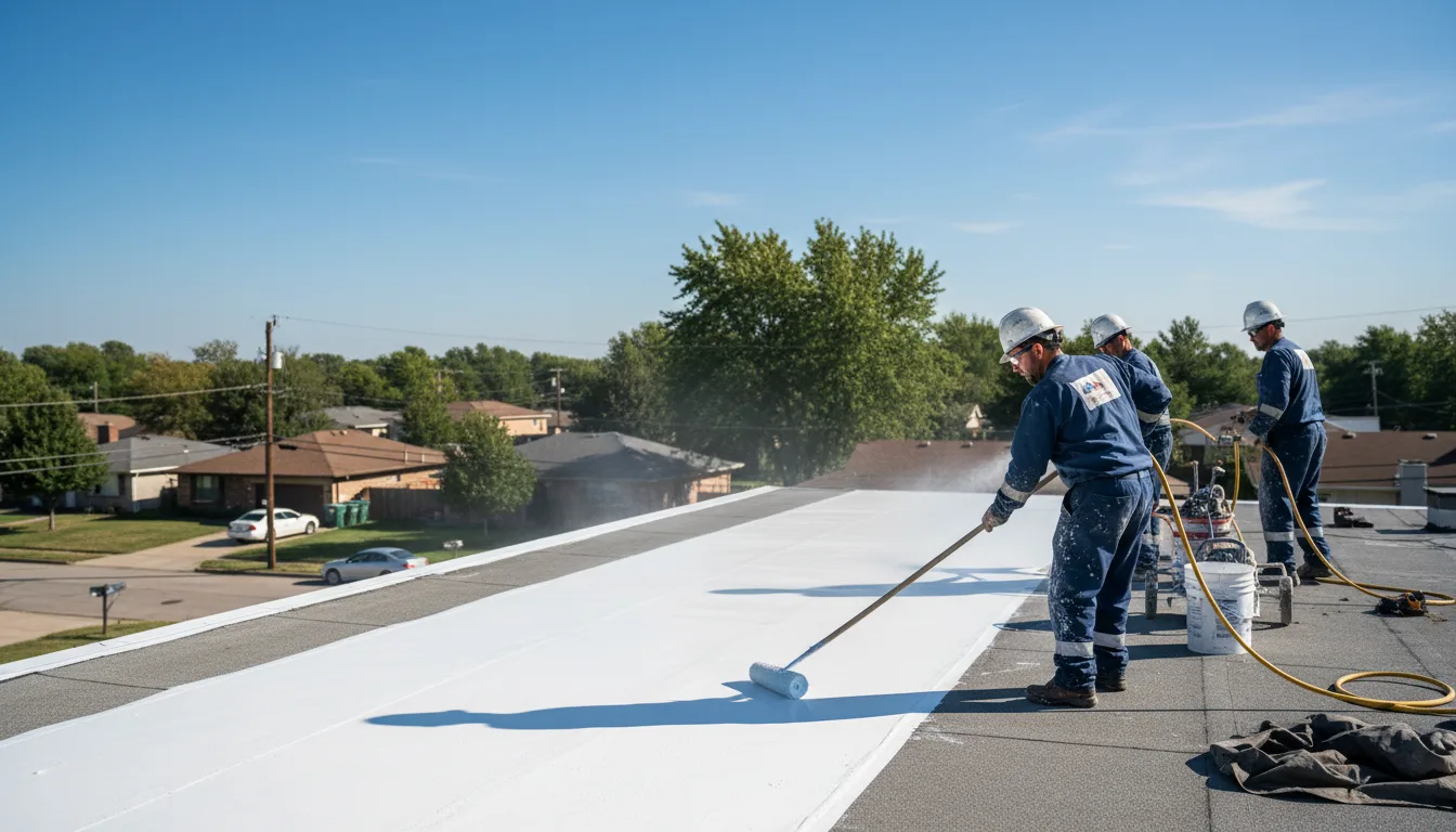 Commercial roof coating in Delta City, MS near me